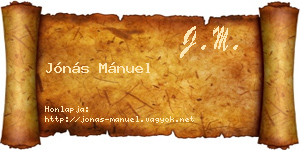 Jónás Mánuel névjegykártya